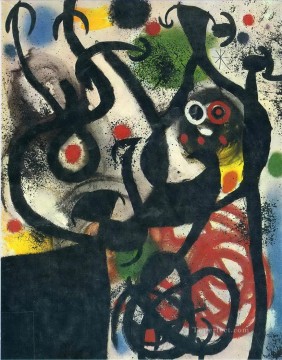 Joan Miró Painting - Mujeres y pájaros en la noche Joan Miró